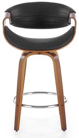 Scaun de bar Scarlet, negru / nuc