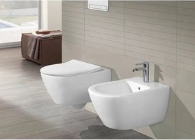 Set vas wc cu bideu suspendat Villeroy&Boch Subway 2.0 si capac slim soft close
