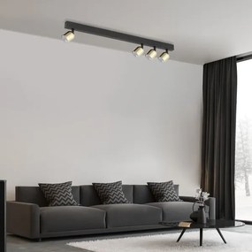 Spot LED TOP 4xGU10/10W/230V negru/auriu