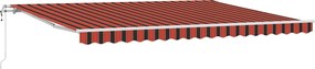 vidaXL Cort electric retractabil portocaliu și maro 450 × 300 cm