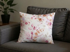 Set 2 bucati huse decorative pentru perna din microfibra FLORANY 45x45 cm, alba