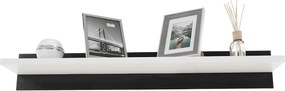 Mobilier living, alb/extra strălucire neagră HG, LEO