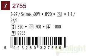 Candelabru 5 brate diametru 70cm Elisett 2755 RX
