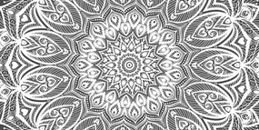 Tablou Mandala armonie în design alb-negru