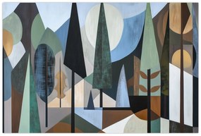 Tablou - Abstracție geometrică naturală II. (90x60 cm)