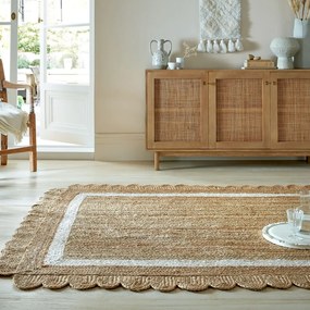 Covor în culoare naturală/fildeș țesut manual din iută 120x170 cm Grace White – Flair Rugs