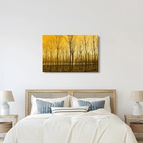 Tablou cu pădure în apus de soare (90x60 cm)