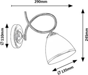 Brilagi - Aplică de perete FRED 1xE27/60W/230V crom lucios