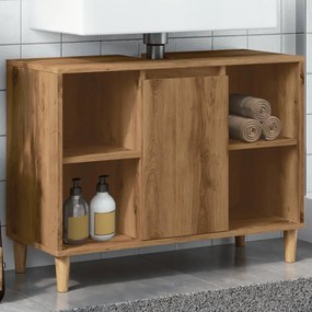 vidaXL Dulap pentru baie stejar artizanal, 80x33x60 cm, lemn prelucrat