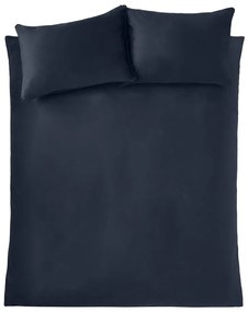 Lenjerie de pat albastră din catifea pentru pat dublu, extinsă 230x220 cm Kingsley – Catherine Lansfield