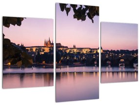 Tablou cu palatul din Praga și Vltava (90x60 cm)