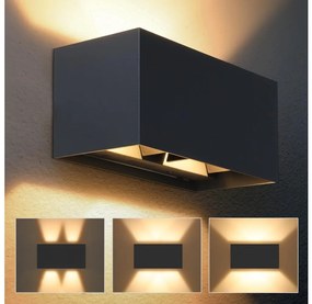 Brilagi - Aplică de perete LED pentru exterior DOUBLE CUBE LED/12W/230V antracit IP65