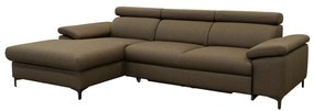 Coltar extensibil SANIL maro stânga 275x170x79/92 cm