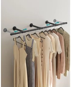 Cuier de perete pentru umerașe LINEA, negru