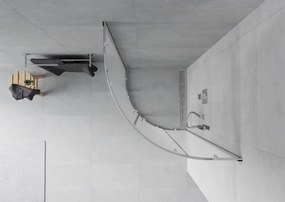 Mexen Rio cabină de duș semicirculară 70 x 70 cm, mată, crom - 863-070-070-01-30