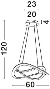 Lustra LED suspendata Celestia auriu