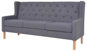 274933 vidaXL Set canapea, 2 piese, gri, material textil