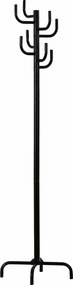 Cuier pom W11, negru, otel, 48x178 cm