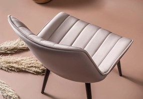 Set 2 scaune haaus Venus, Cappuccino/Negru, textil, picioare metalice