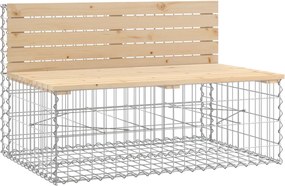 vidaXL Bancă de grădină, design gabion, 103x70x65cm, lemn masiv de pin