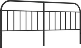 vidaXL Tăblie de pat de schimb metalică, negru, 200 cm