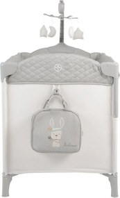 Patut pliant transformabil in tarc copii NOVOKIDS™ Indiana NEST, 62X125 cm, 2 Niveluri, Jucarie Carusel muzical, Fermoar acces lateral, Geanta bebe,