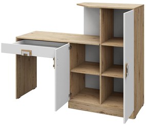 Mobilier cameră studenți Monella VI (stejar deschis + alb) . 1104469