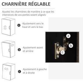 HOMCOM Cazior de birou cu 5 sertare 1 ușă raft reglabil, suport imprimantă pe role, 78x40x66,5 cm, negru | Aosom Romania