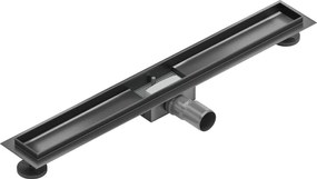 Mexen Flat corp pentru scurgere liniară 80 cm, gri pistol periat - 1E15080
