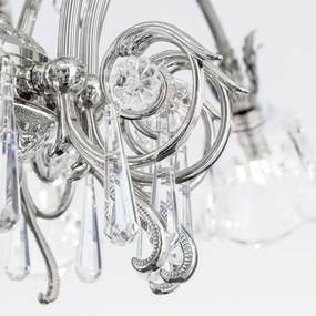 Candelabru cristal design lux LA BOHEME D-72cm 8L antique silver