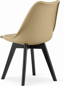 OFERTA Scaun bej BALI MARK cu picioare negre II. calitate