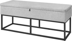 Banca cu spatiu de depozitare TAURO 112x48 cm, gri