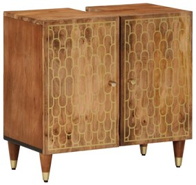 358303 vidaXL Dulap pentru chiuveta de baie, 62x33x58 cm, lemn masiv de mango