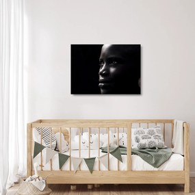 Tablou pe sticlă - Femeie africană (70x50 cm)