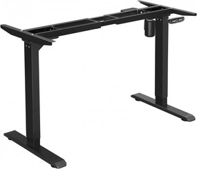 Cadru pentru birou electric reglabil negru din metal, 115-147 x 60 x 71-112 cm, Songmics