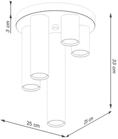 Spot Sollux SL.1467 LAGOS 5xGU10/10W/230V negru