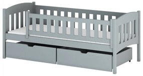 Pat pentru copii 90 cm Jerasto (Gri) (cu somieră) (cu sp. depozitare). 1103329