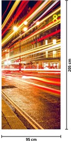 Fototapet pentru ușă - Cabina telefoncă roșie din Londra (95x205cm)