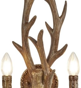 Aplică STAG 2xE14/40W/230V coarne de cerb Searchlight 6412-2BR