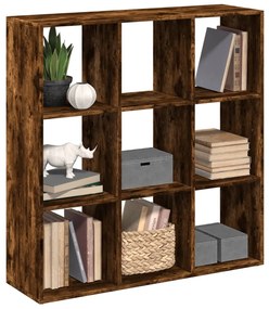 vidaXL Bibliotecă/separator cameră stejar fumuriu 102x29x103,5 cm lemn