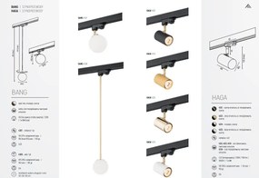 Spot pe sina NET PLUS azur / Accesoriu pentru sinele trifazate ARGON T-RACK
