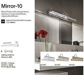 Aplica de perete tablou, oglinda de baie MIRROR-10 AP4 bronz 17310