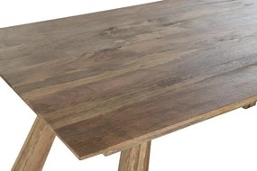 Masă dining din lemn de mango, natur, 8 locuri, cu picioare înclinate, 76 x 180 x 90 cm, „Marlow”
