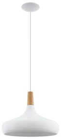 Eglo 901179 - Pendul pe cablu SABINAR 1xE27/40W/230V Ø40 cm alb-