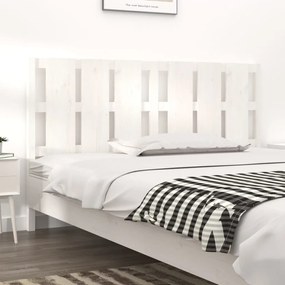 818001 vidaXL Tăblie de pat, alb, 165,5x4x100 cm, lemn masiv de pin