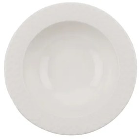 Set de masă, 24 de piese, alb, porțelan