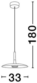 Pendul LED, Lustra design modern Lusu 33cm