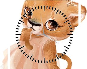 Tablou - Animăluț în acuarelă N⁰6 (cu ceas) (90x30 cm)