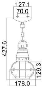 Kichler KL-BRIDGEPOINT8S-NBR - Candelabru de exterior BRIDGEPOINT, 1xE27/60W/230V, IP44