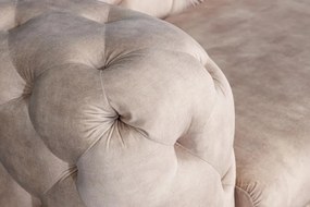 Canapea design Chesterfield, Catifea, Champagner, MODERN BAROCK